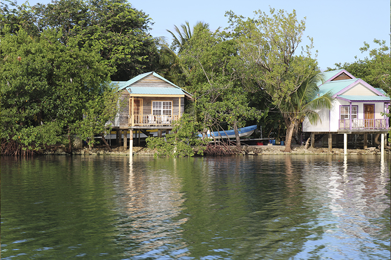 Cabanas ocean side Garbutts fishing lodge Belize